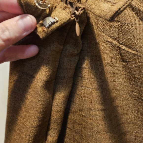 24W Le Suit Brown checker trousers - Picture 2 of 2